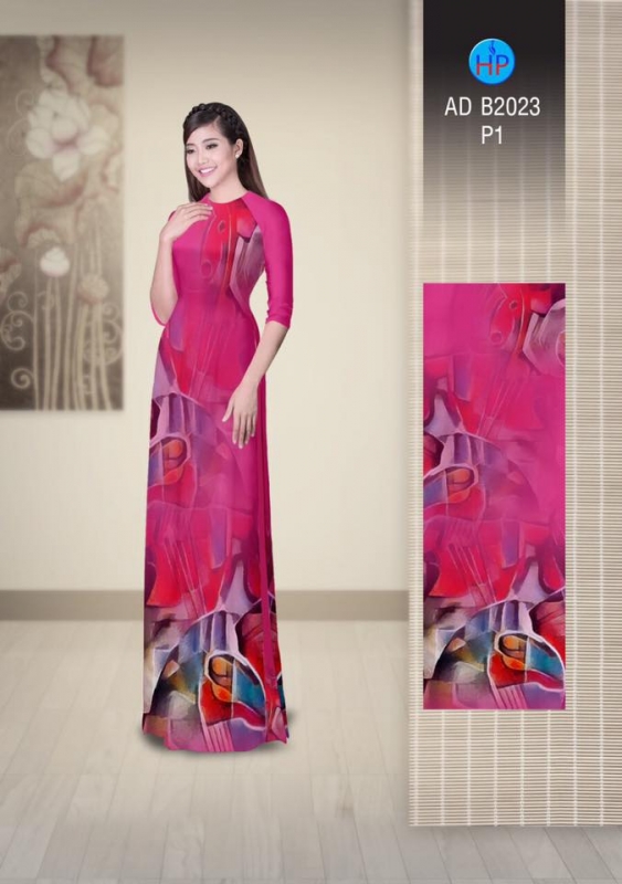 Vải áo dài trừu tượng