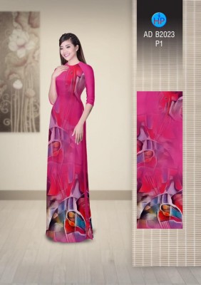 Vải áo dài trừu tượng-DT 4012