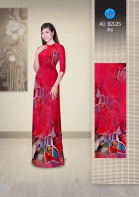 Vải áo dài trừu tượng-DT 4012