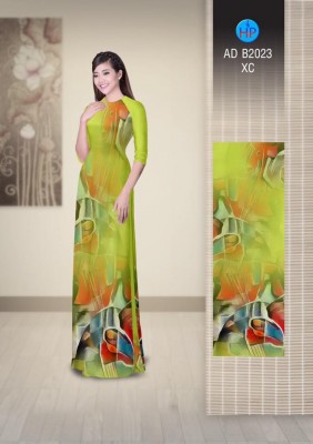 Vải áo dài trừu tượng-DT 4012