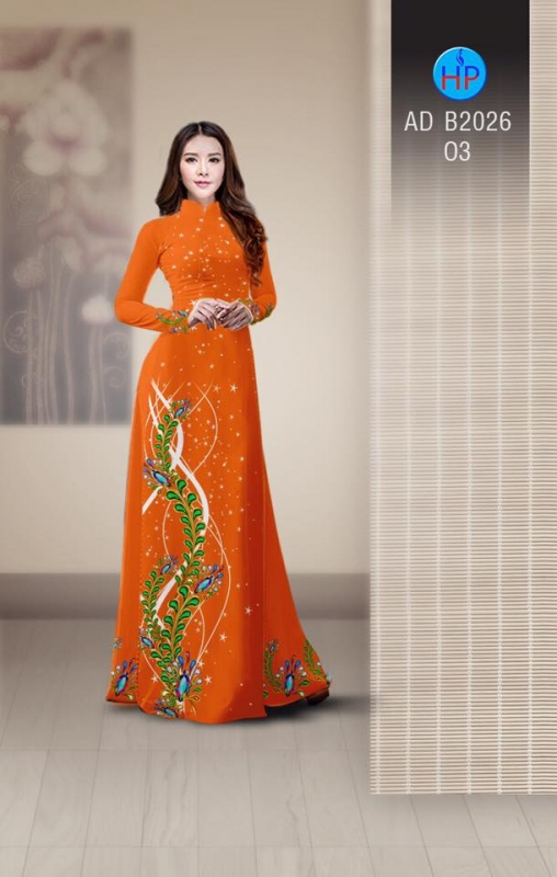 Vải áo dài hoa chạy dọc