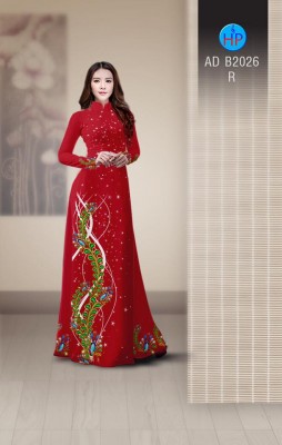 Vải áo dài hoa chạy dọc-DT 4017