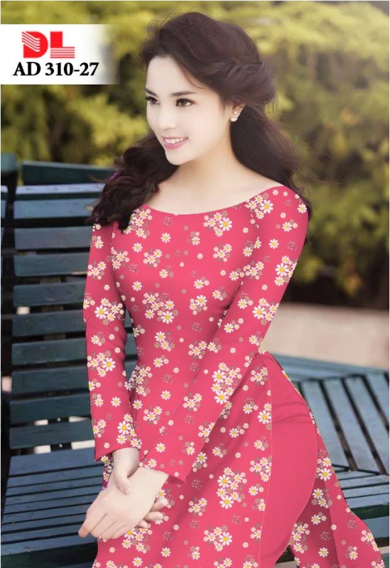 Vải áo dài hoa nhỏ toàn thân