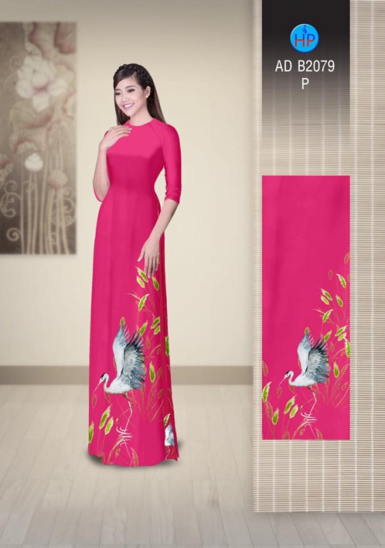Vải áo dài chim cò
