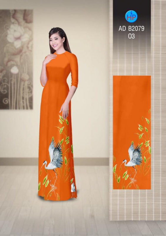 Vải áo dài chim cò