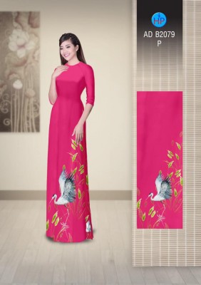 Vải áo dài chim cò-DT 4065