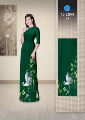 Vải áo dài chim cò-DT 4065