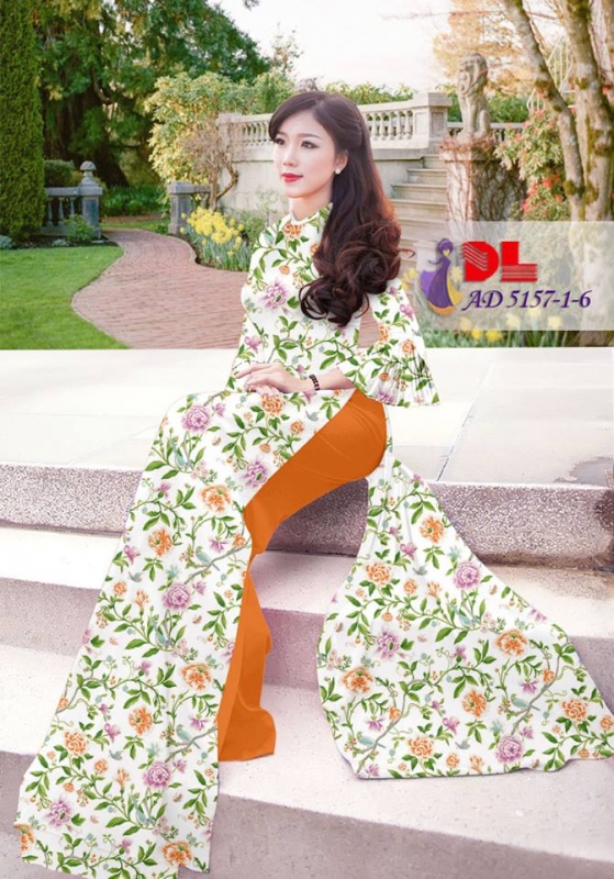 Vải áo dài hoa nhí