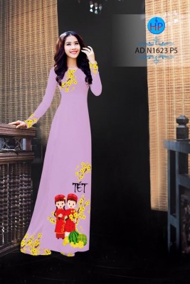 Vải áo dài pháo tết-DT 4163