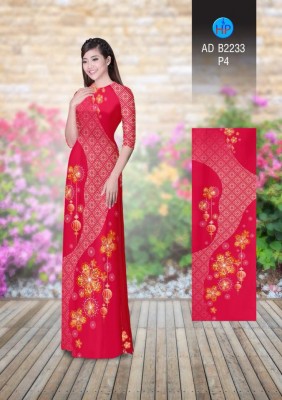Vải áo dài hoa văn chạy dọc-DT 4182