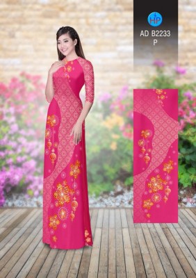 Vải áo dài hoa văn chạy dọc-DT 4182