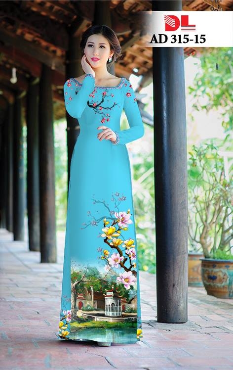 Vải áo dài hoa Đào