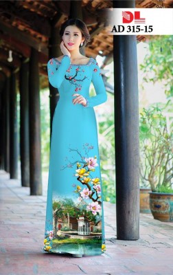 Vải áo dài hoa Đào-DT 4183