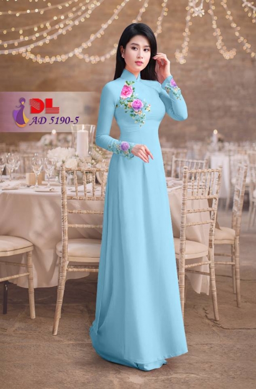 Vải áo dài hoa Hồng