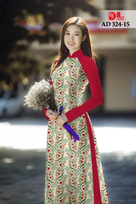 Vải áo dài hoa nhí