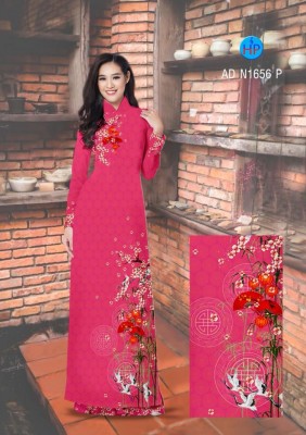 Vải áo dài hoa văn chìm-DT 4257