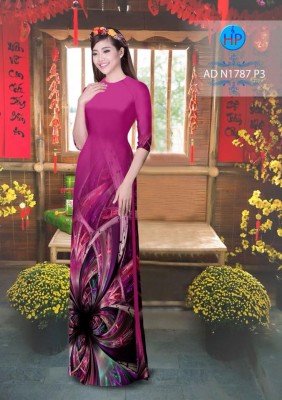 Vải áo dài hoa ảo 3D-DT 4259