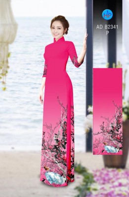 Vải áo dài cành Đào-DT 4265