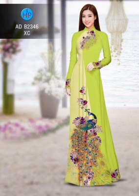 Vải áo dài chim công đẹp-DT 4266