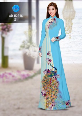 Vải áo dài chim công đẹp-DT 4266