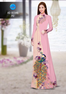 Vải áo dài chim công đẹp-DT 4266