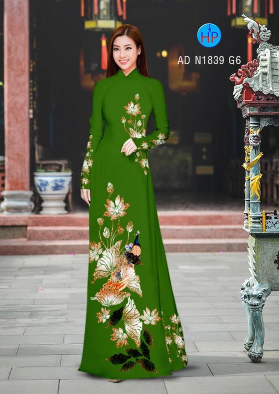 Vải áo dài hoa Sen
