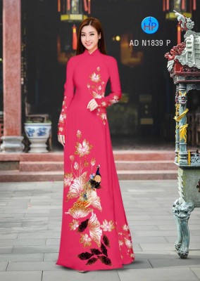 Vải áo dài hoa Sen-DT 4362