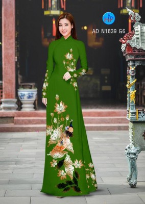 Vải áo dài hoa Sen-DT 4362