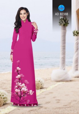 Vải áo dài cành Đào-DT 4388