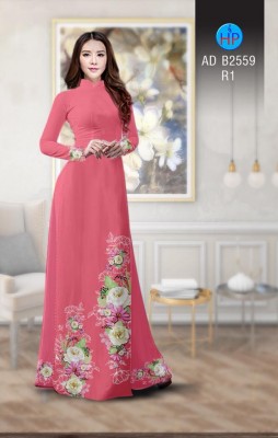 Vải áo dài hoa dây hai bên-DT 4442