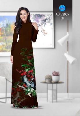 Vải áo dài phong cảnh-DT 4445