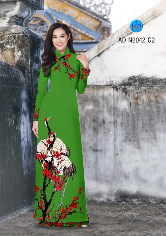 Vải áo dài chim Hạc