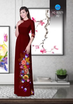 Vải áo dài hoa dây-DT 4451