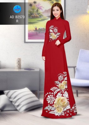 Vải áo dài hoa Hồng trắng-DT 4453