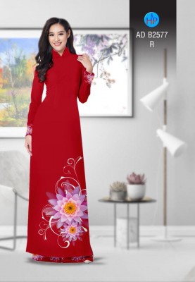 Vải áo dài hoa Sen-DT 4455