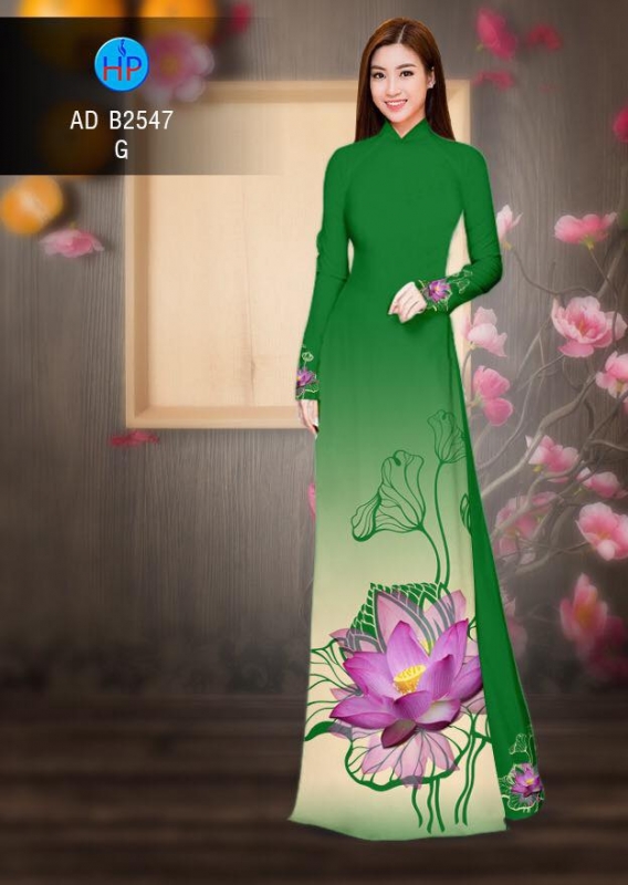 Vải áo dài hoa Sen