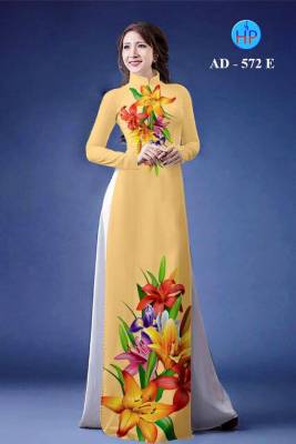 Vải  áo dài hoa 3D-DT 452