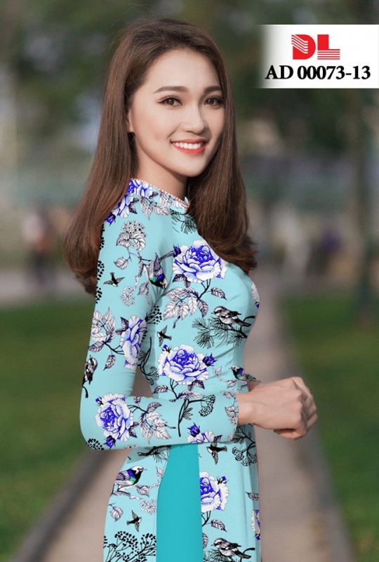 Vải áo dài hoa nhí