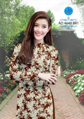 Vải áo dài hoa nhí toàn thân-DT 4653