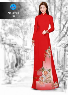 Vải áo dài hoa Hồng-DT 4725