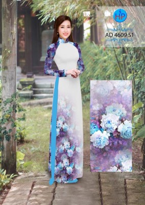 Vải áo dài hoa 3D-DT 4730