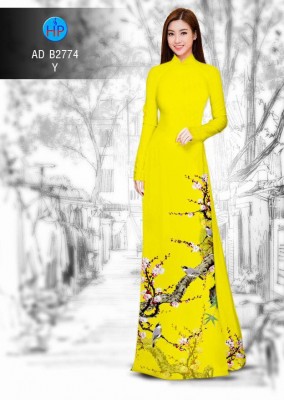 Vải áo dài cành Đào-DT 4777