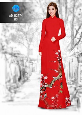 Vải áo dài cành Đào-DT 4777
