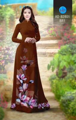 Vải áo dài hoa cành-DT 4784