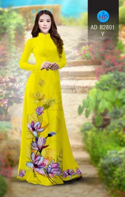 Vải áo dài hoa cành-DT 4784
