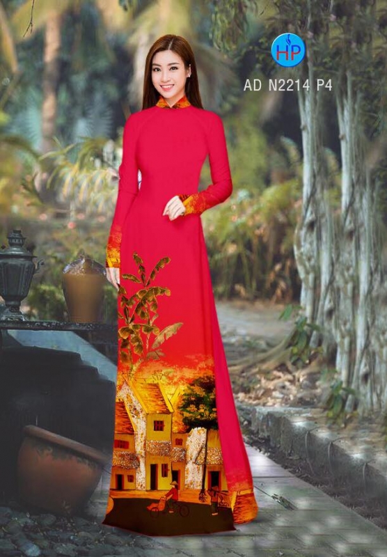 Vải áo dài phong cảnh