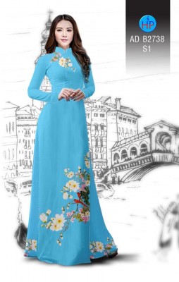 Vải áo dài cành hoa-DT 4788