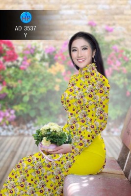 Vải áo dài hoa nhí-DT 4839