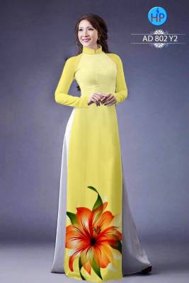 Vải áo dài hoa Ly Ly-DT 485