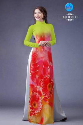 Vải áo dài hoa Cúc-DT 491